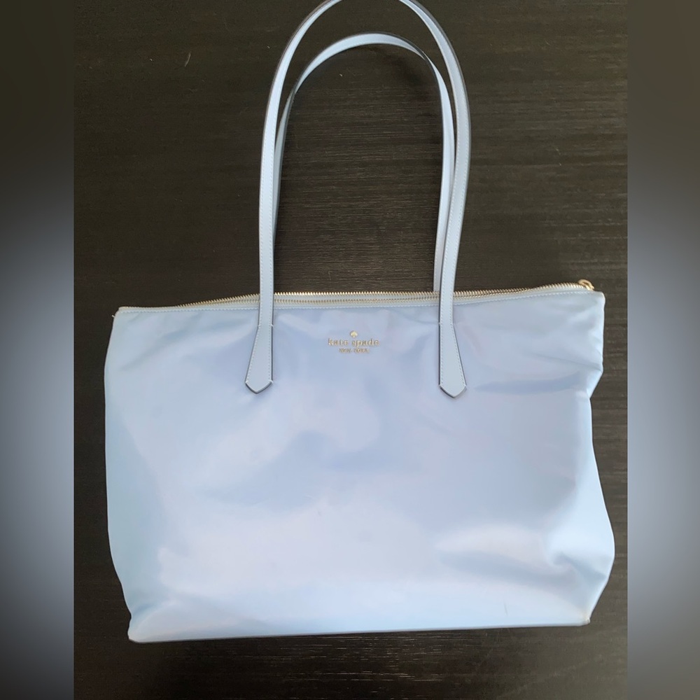Kate Spade New York  Kitt Nylon Sky Blue Medium Tote Bag - Picture 2 of 9